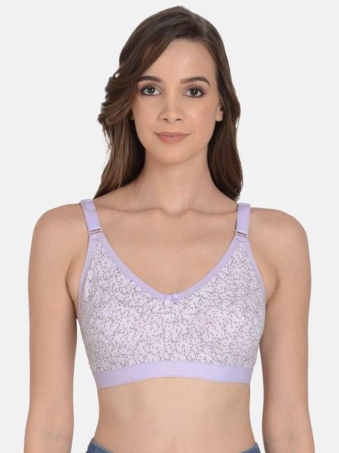 mod & shy purple printed everyday bra