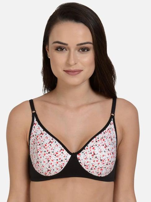 mod & shy red & black non wired non padded t-shirt bra