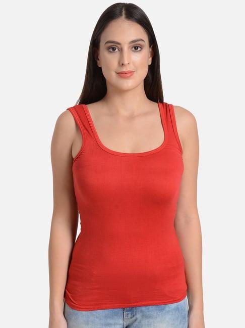 mod & shy red camisole