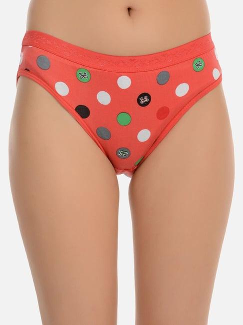 mod & shy red polka dot hipster panty