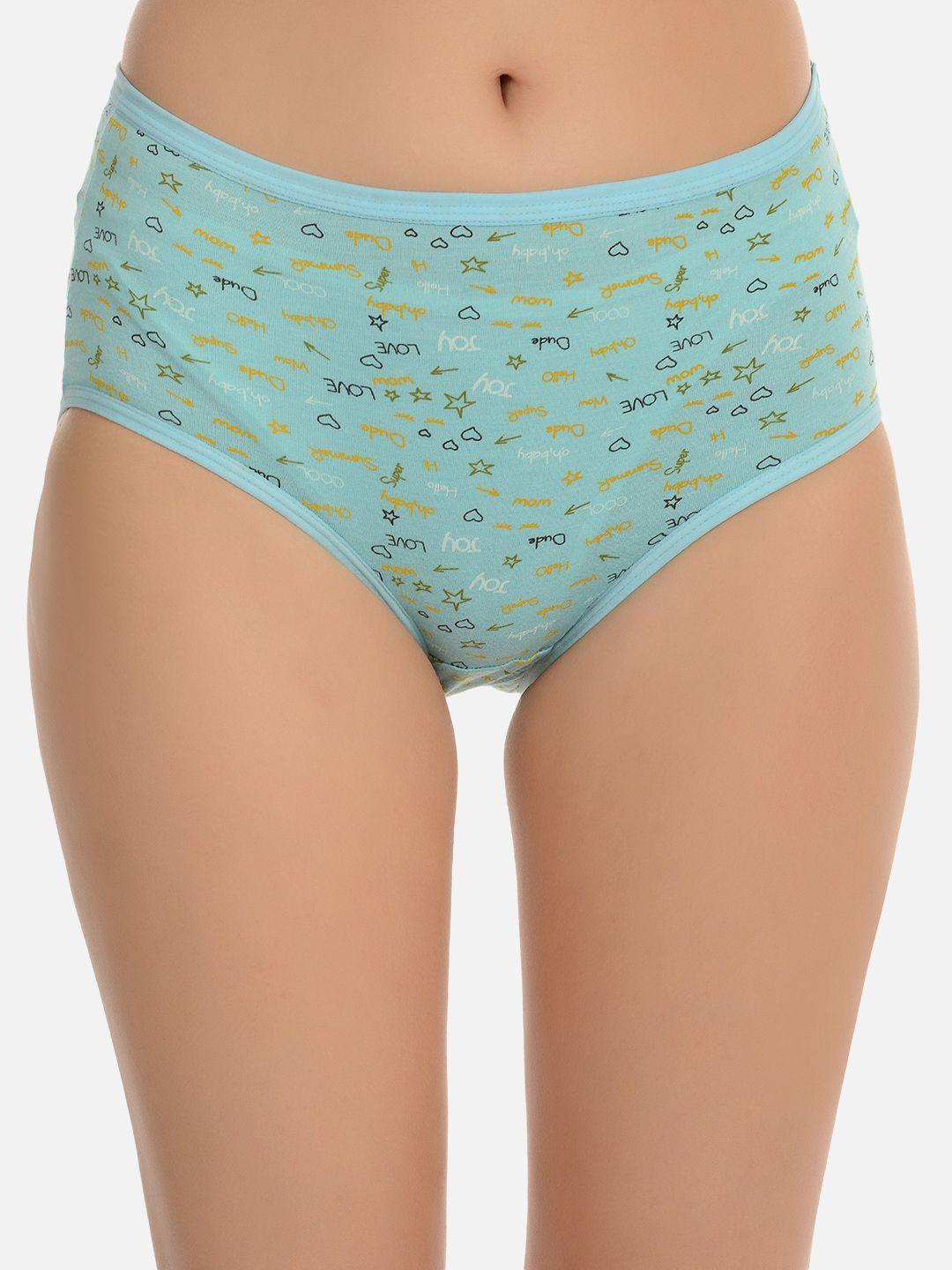 mod & shy typography printed anti microbial cotton hipster briefs