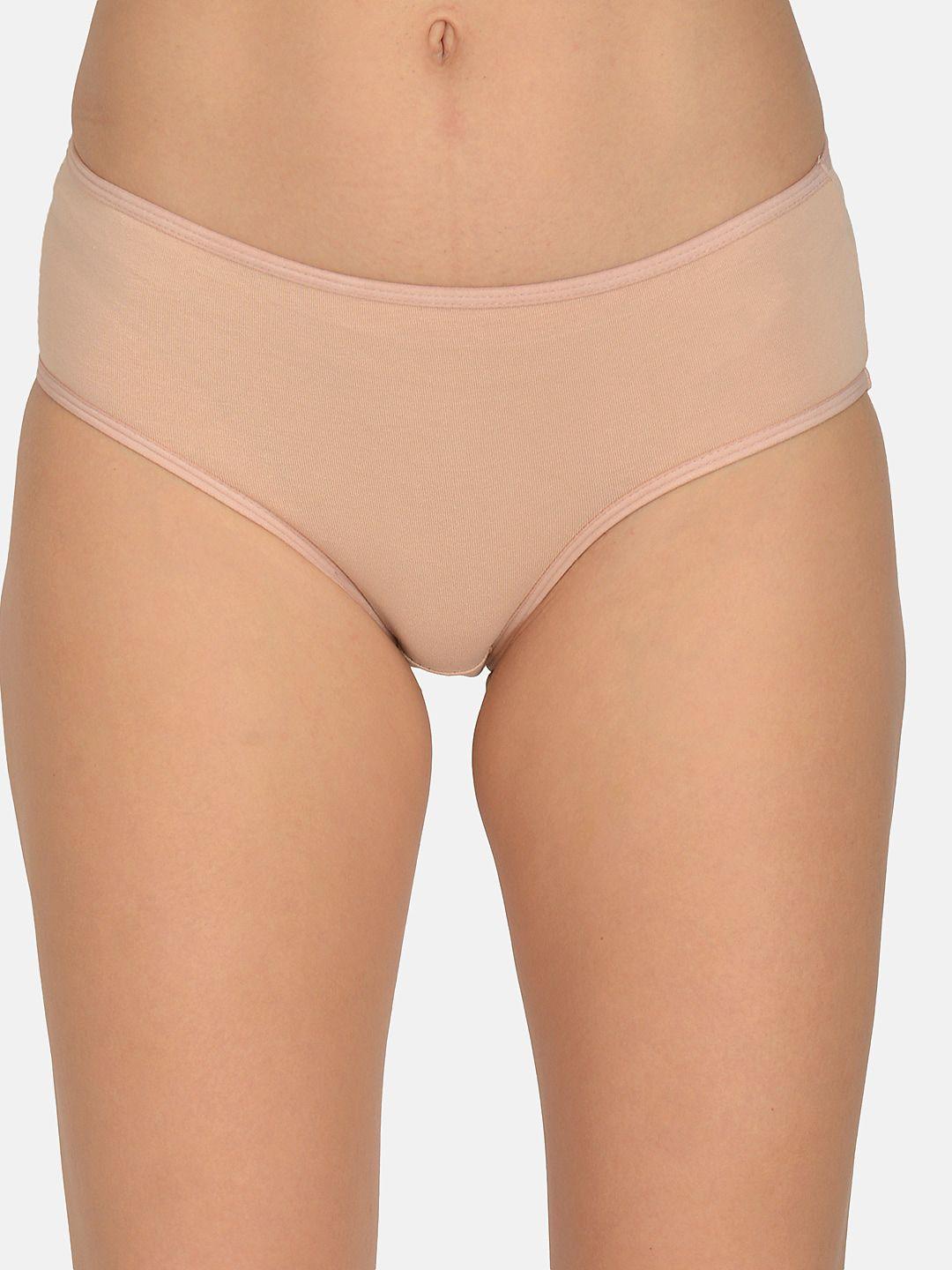 mod & shy women beige solid hipster briefs-mu151