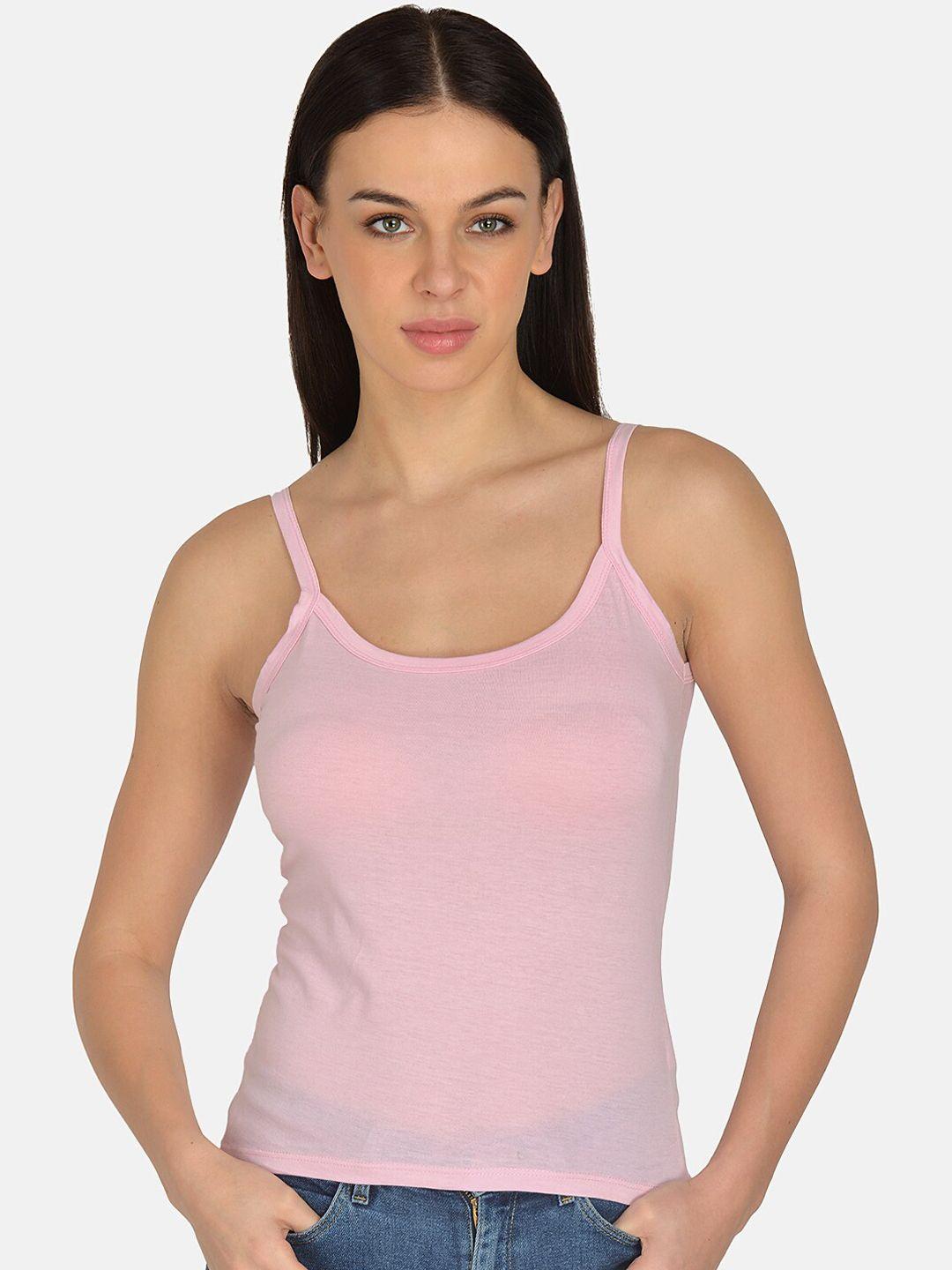 mod & shy women pink solid camisole