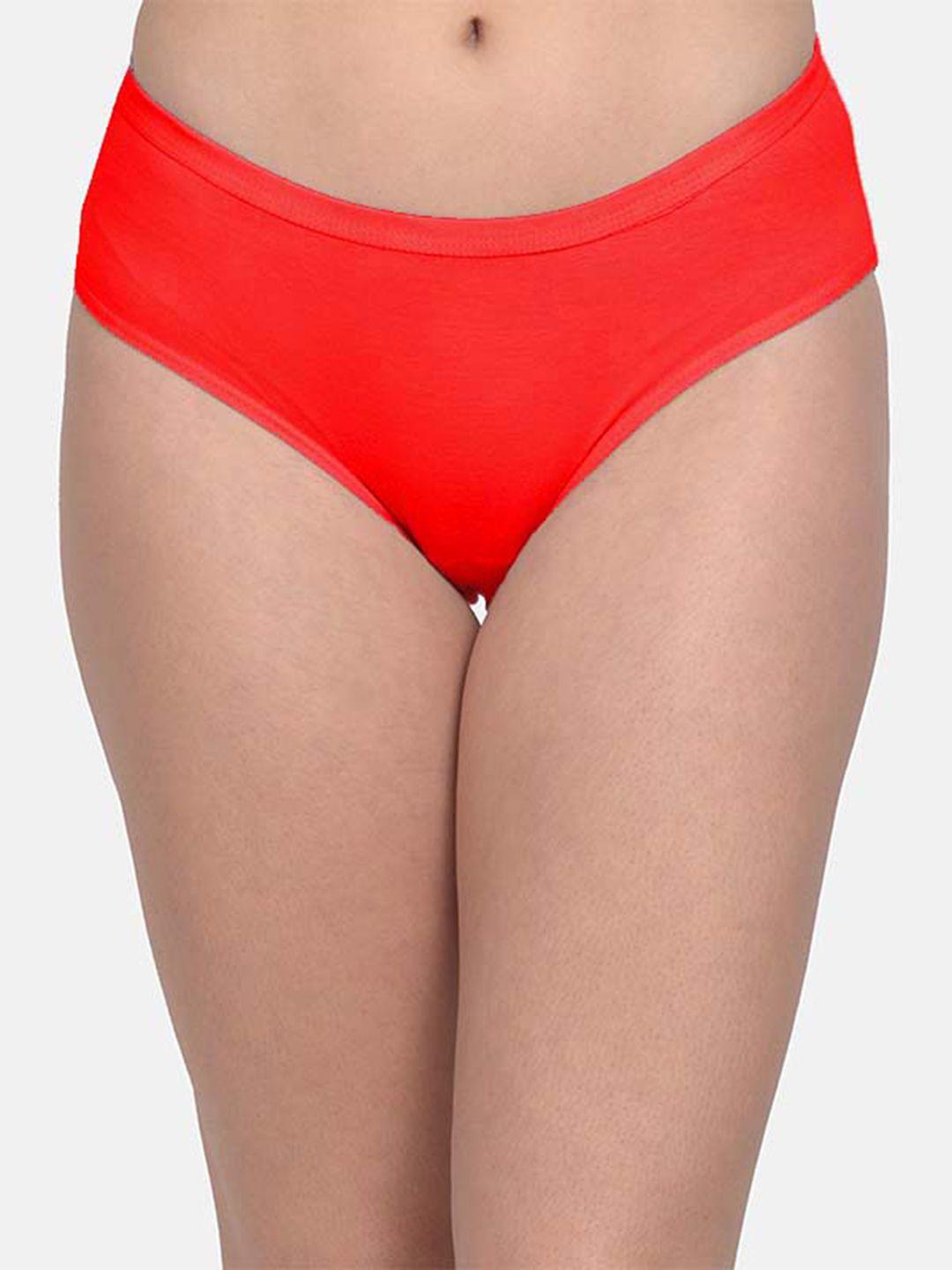 mod & shy women red solid briefs