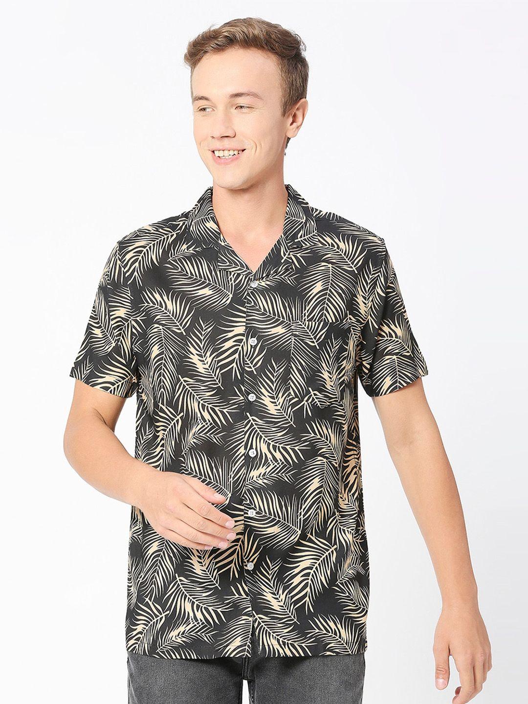 mod ecru floral printed casual shirt