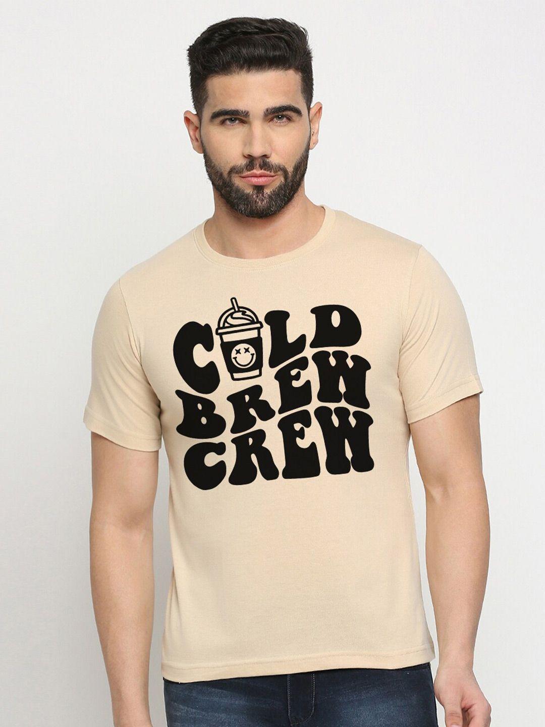 mod ecru typography printed cotton t-shirt