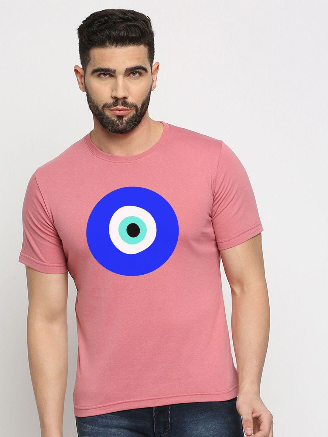 mod ecru unisex pink printed t-shirt