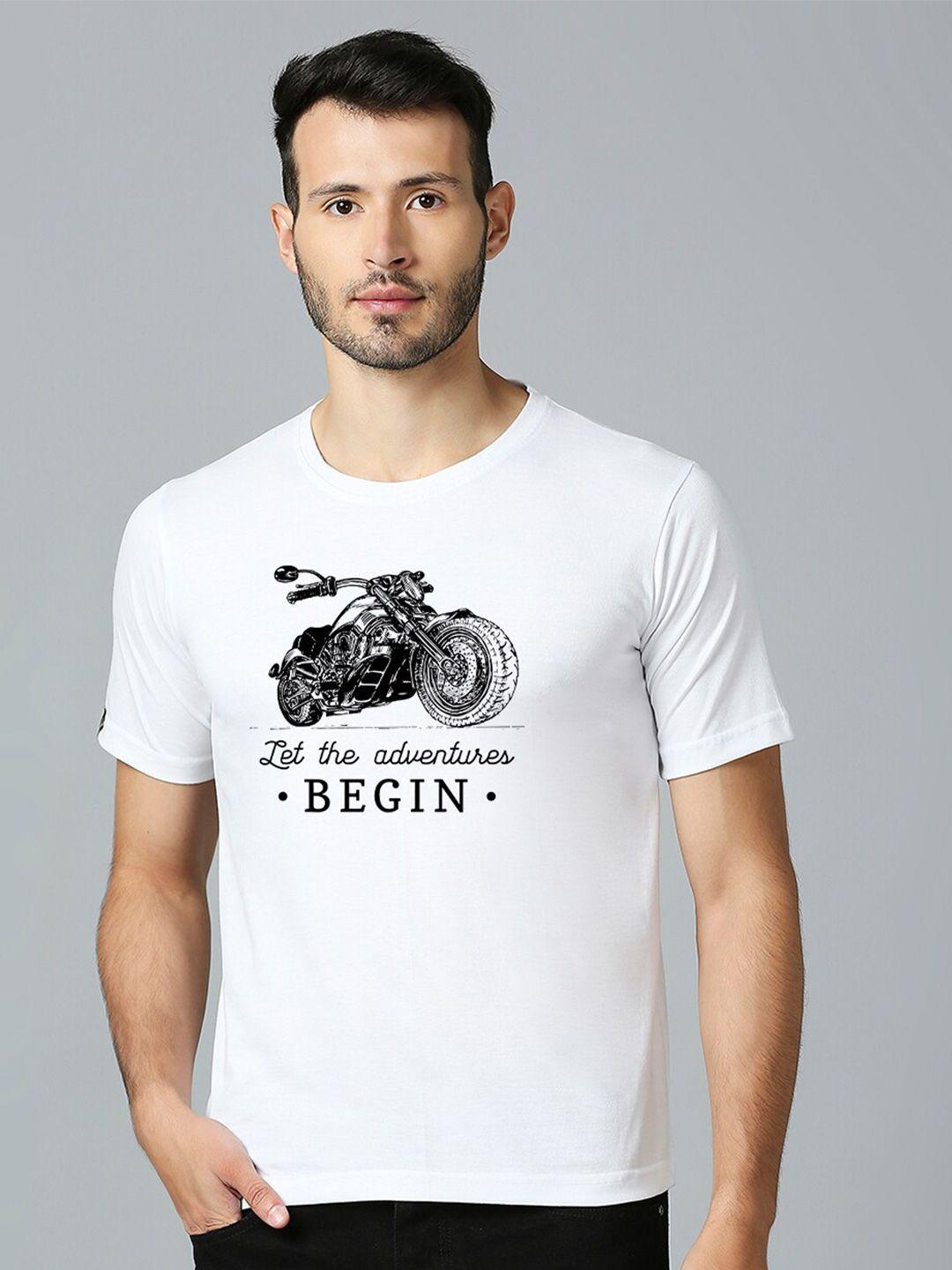 mod ecru unisex typography printed pure cotton t-shirt