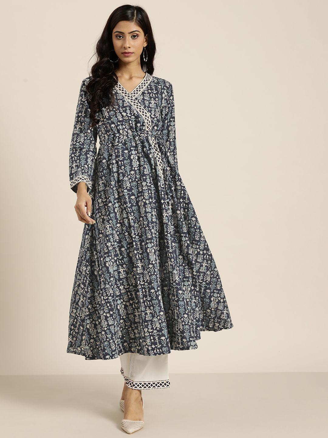 moda rapido ethnic motifs pure cotton kurta set