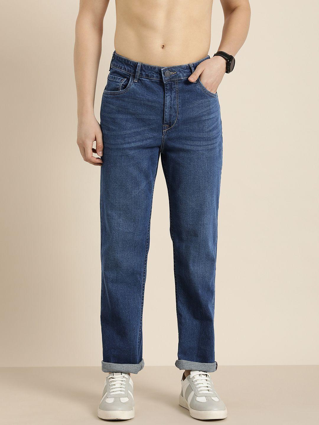 moda rapido men mid-rise regular fit light fade stretchable jeans