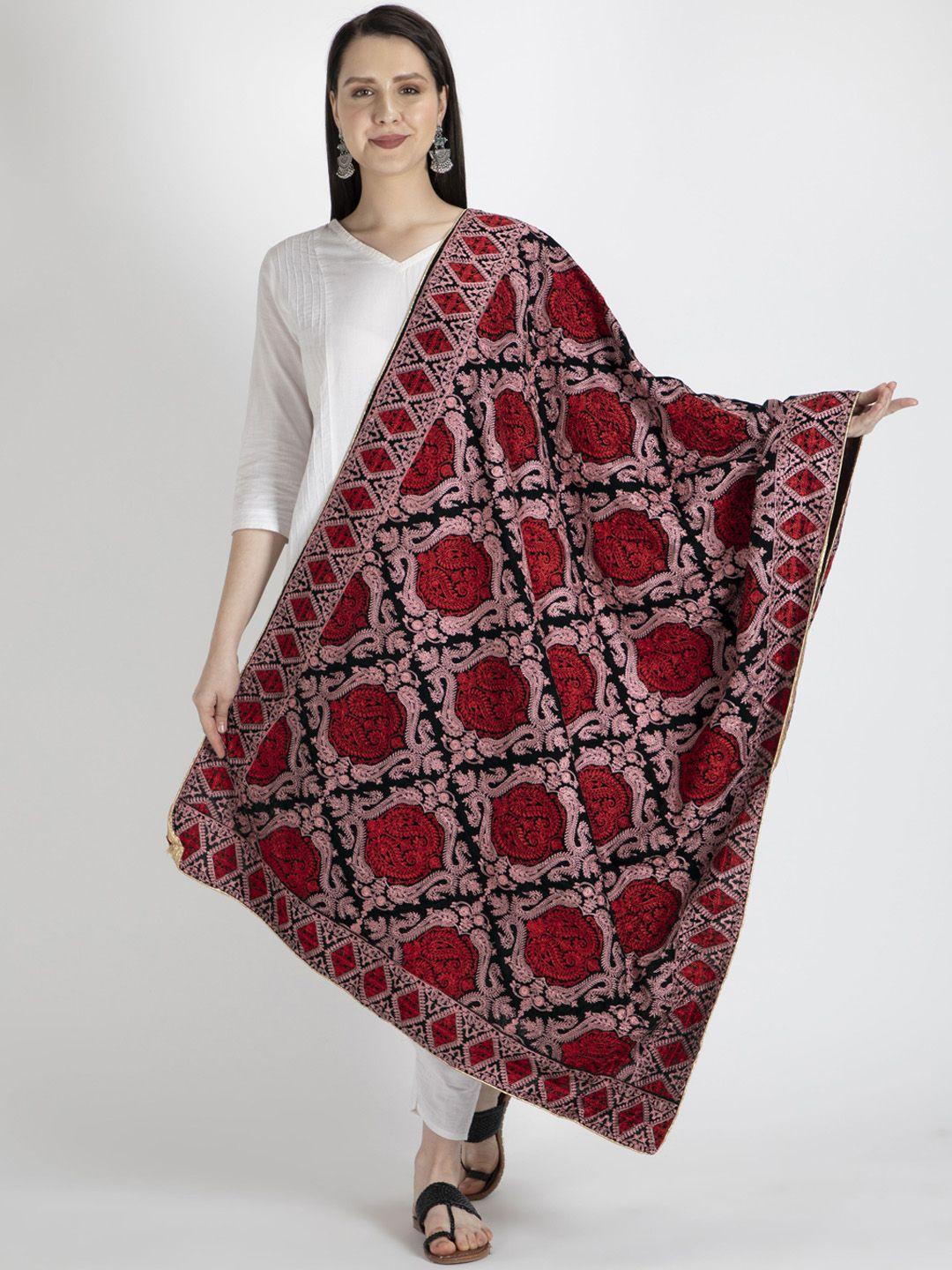 moda chales embroidered pure velvet shawl