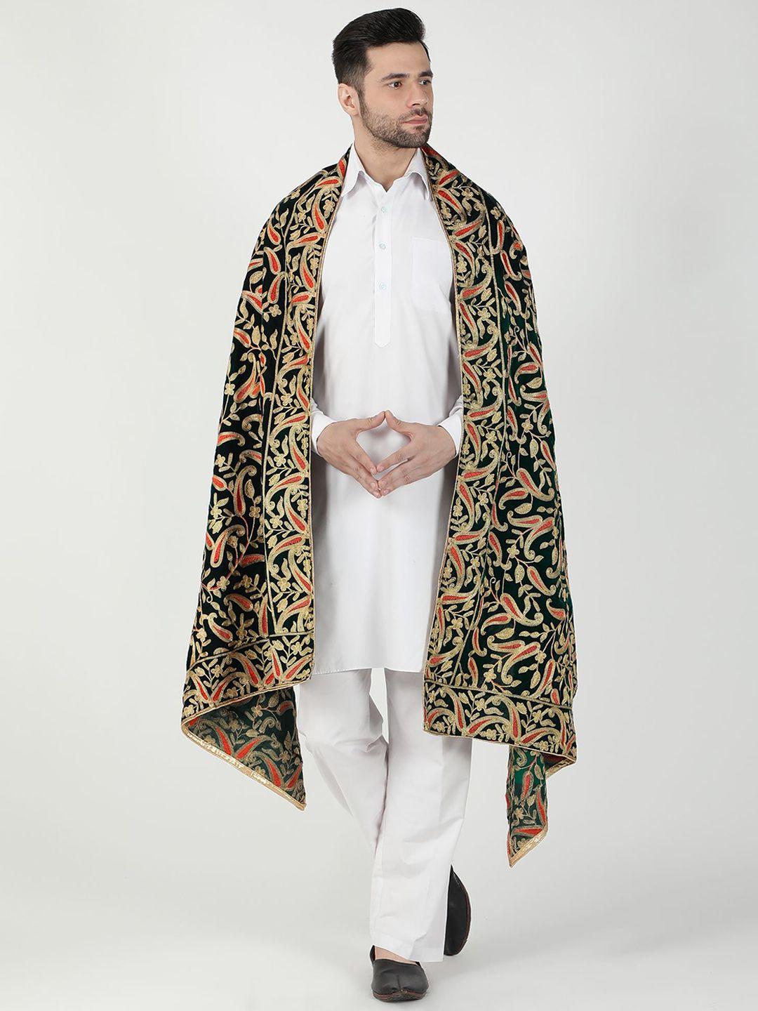 moda chales ethnic motifs embroidered velvet shawl