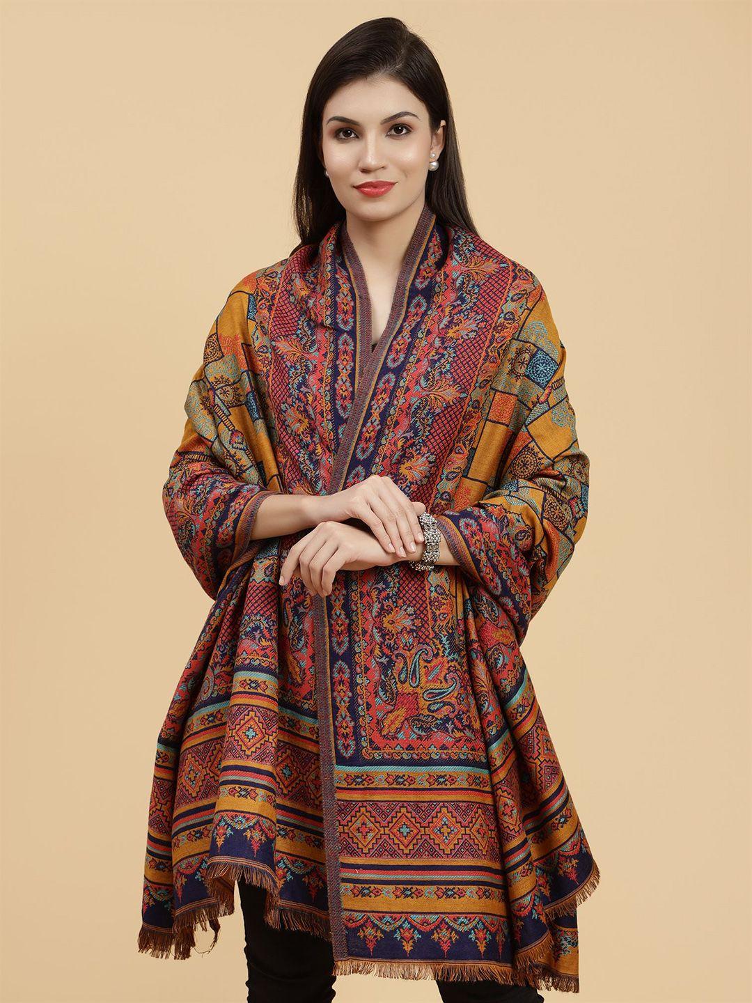 moda chales ethnic motifs woven design shawl