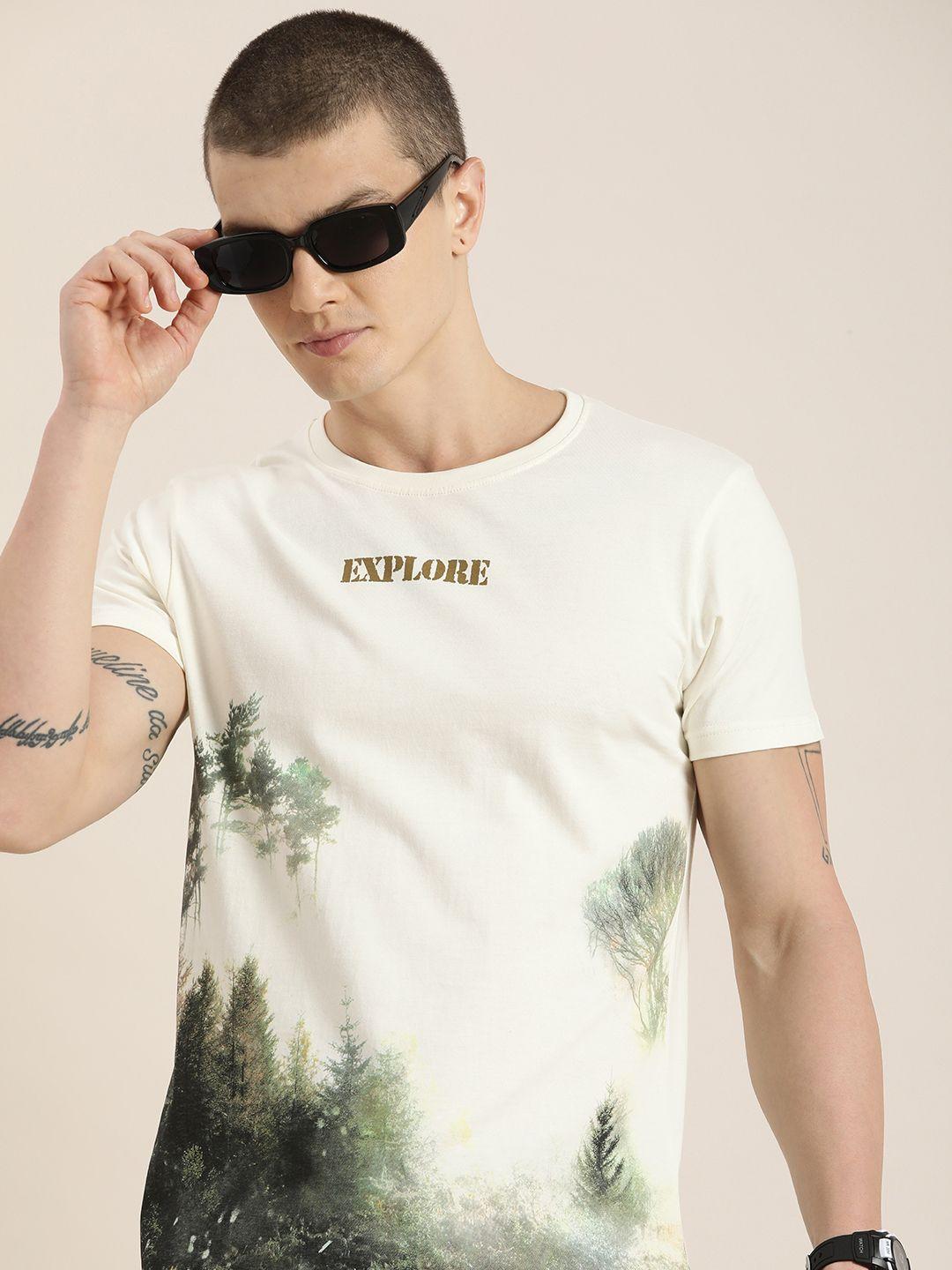 moda rapido graphic printed pure cotton t-shirt