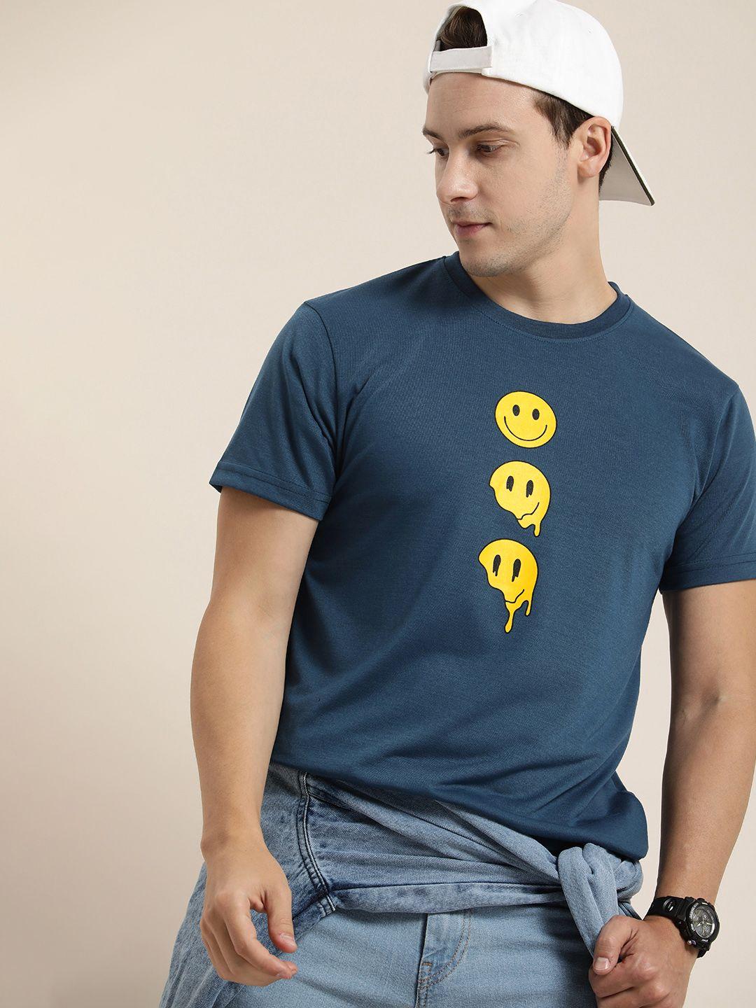 moda rapido men graphic printed round neck t-shirt