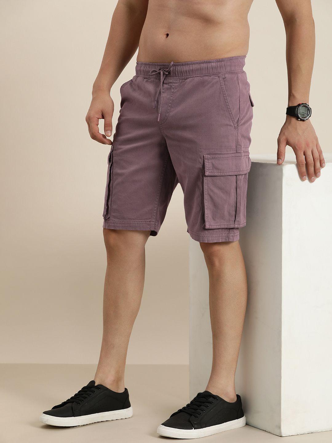 moda rapido men mid-rise cargo shorts with drawstring closure
