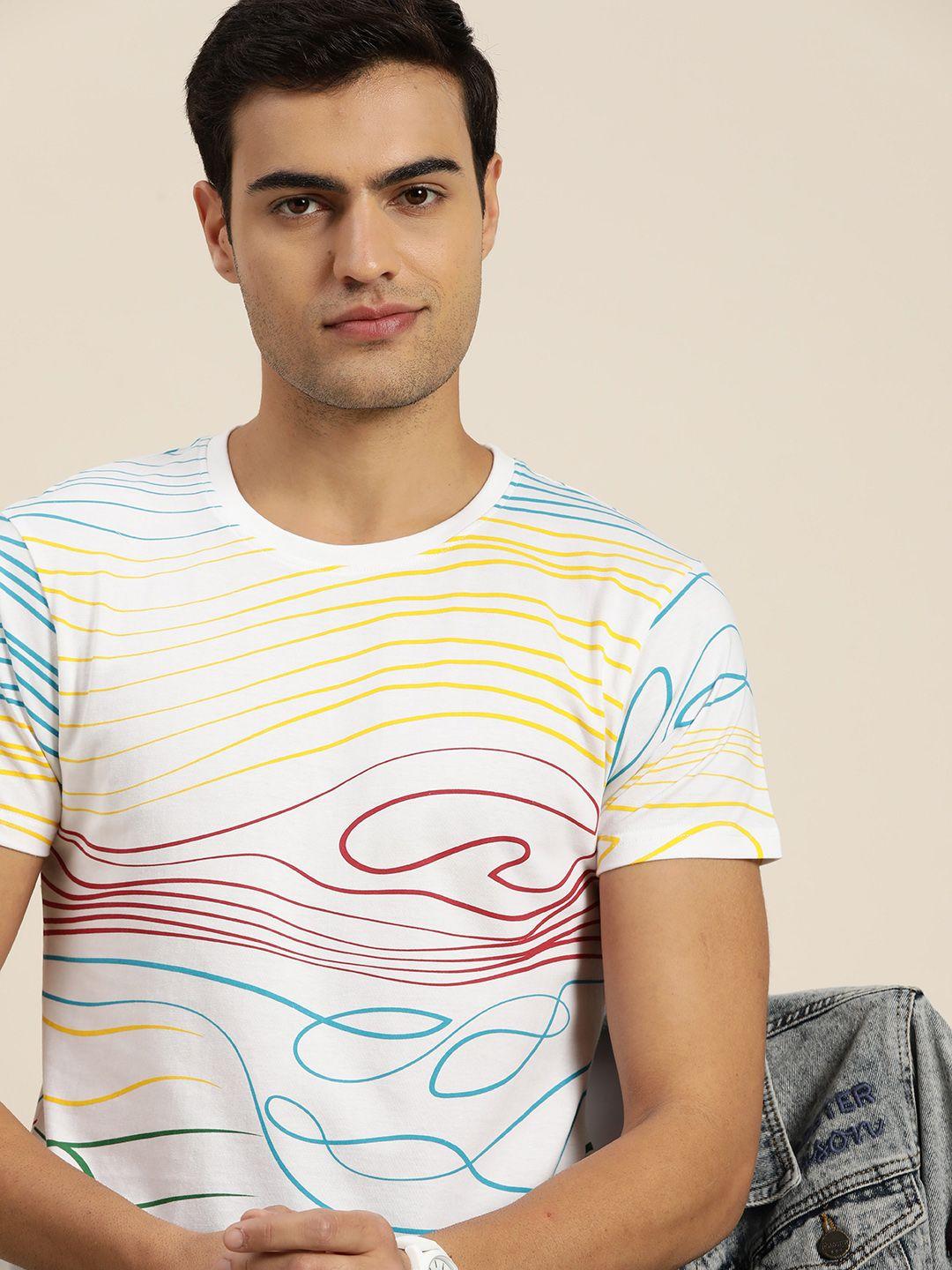 moda rapido printed pure cotton t-shirt