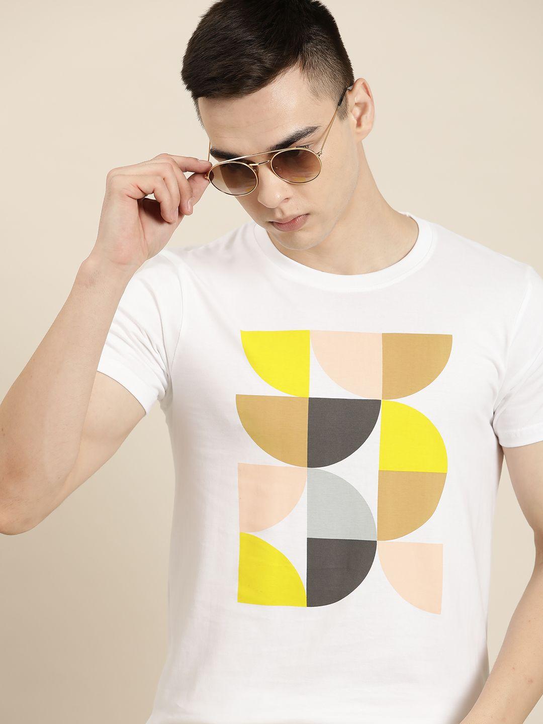 moda rapido printed pure cotton t-shirt
