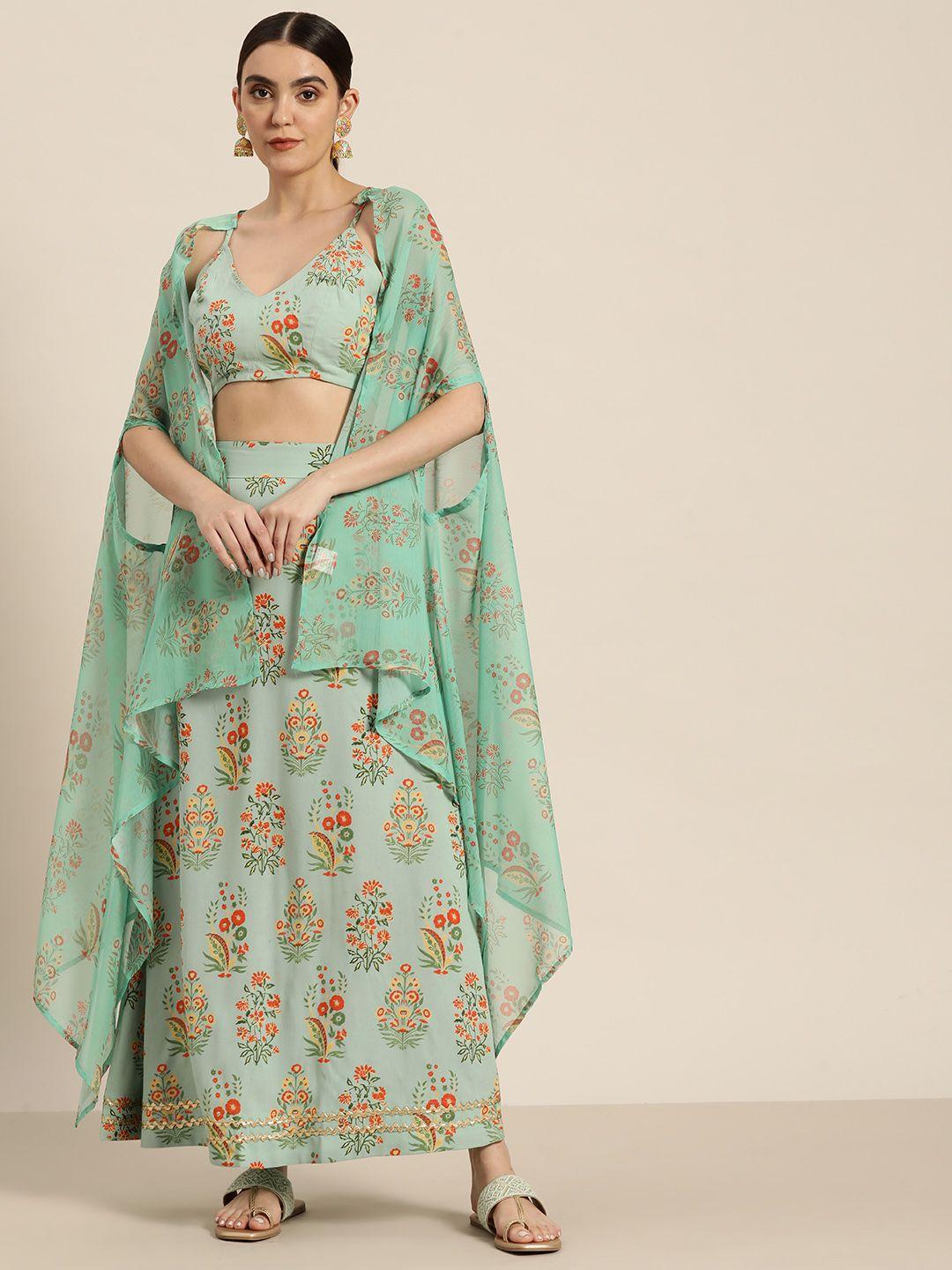 moda rapido printed ready to wear lehenga & blouse with dupatta