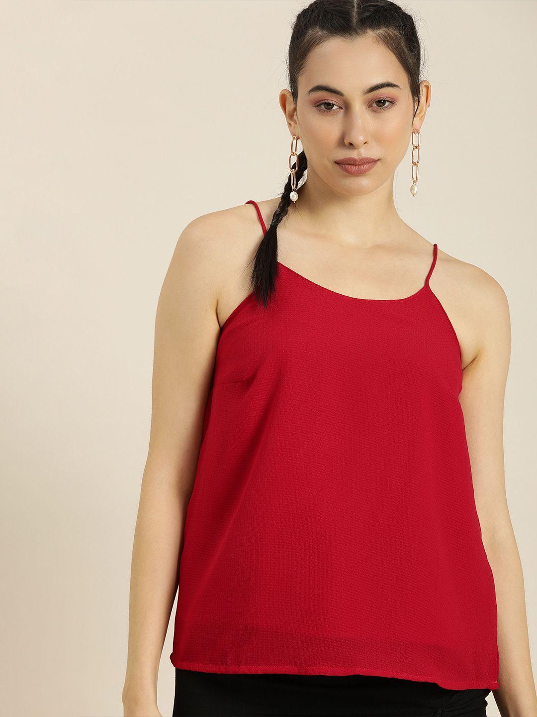 moda rapido red regular top