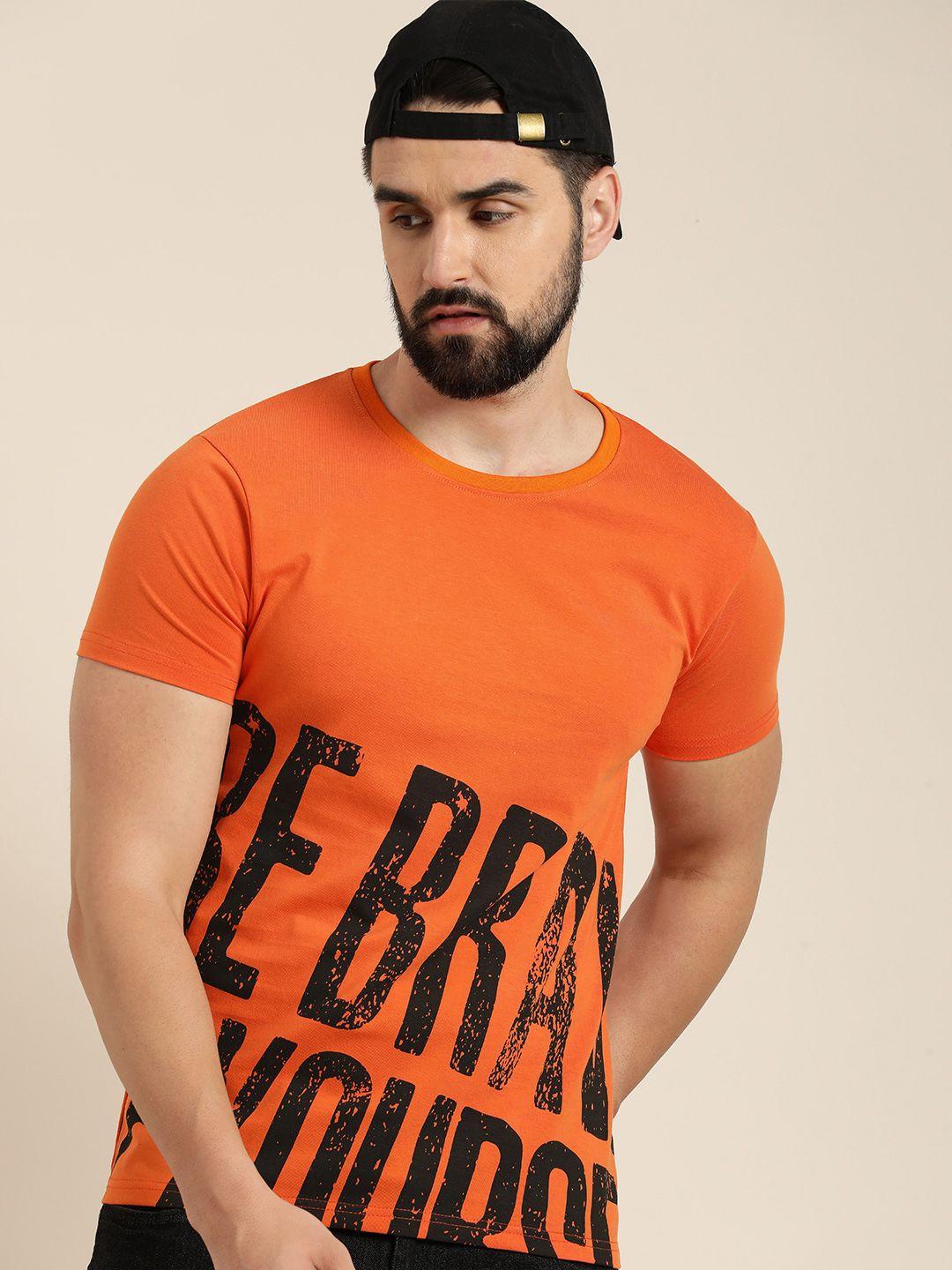 moda rapido typography printed pure cotton t-shirt