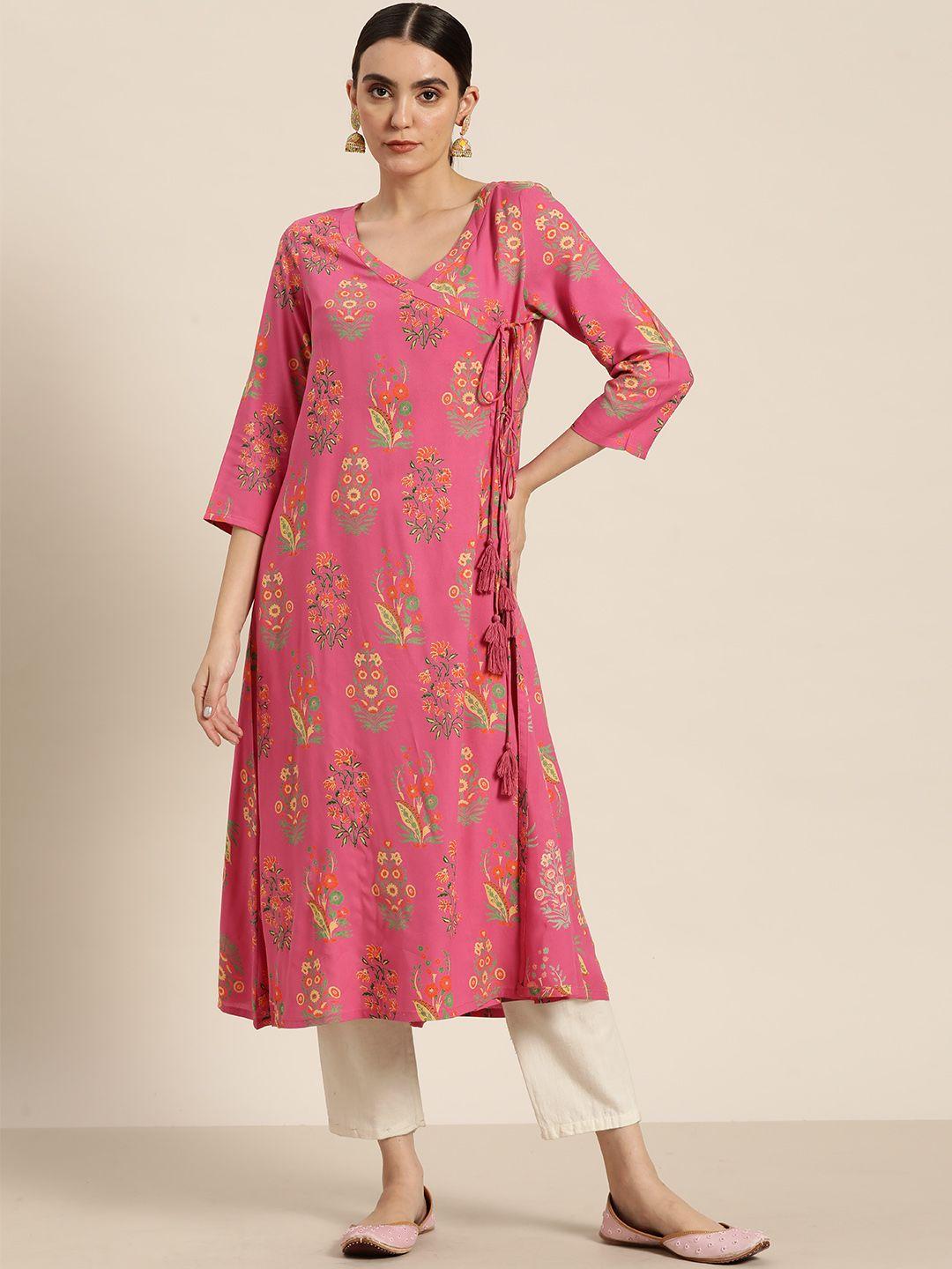 moda rapido women ethnic motifs printed angrakha kurta