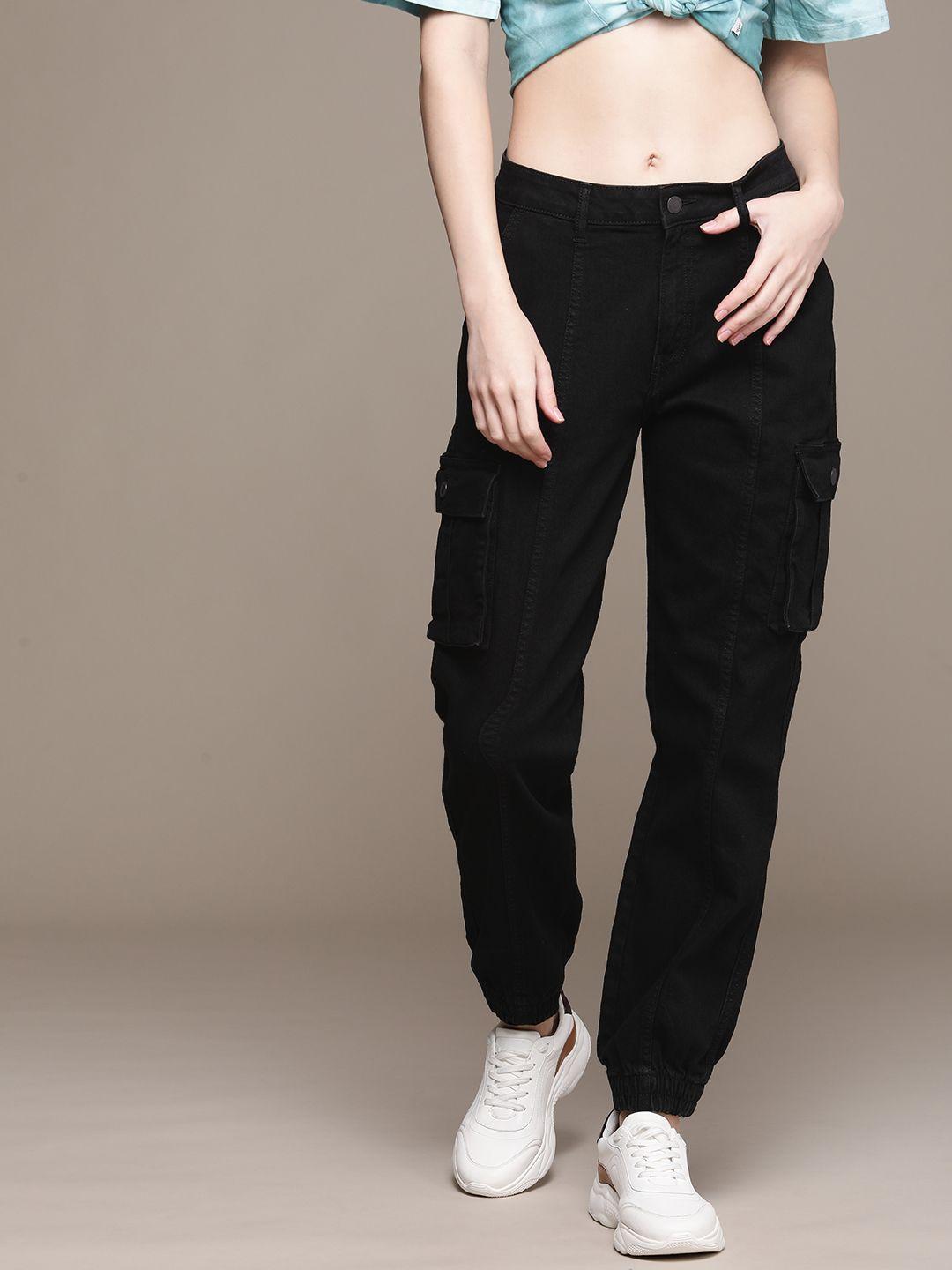 moda rapido women stretchable mid-rise jogger jeans