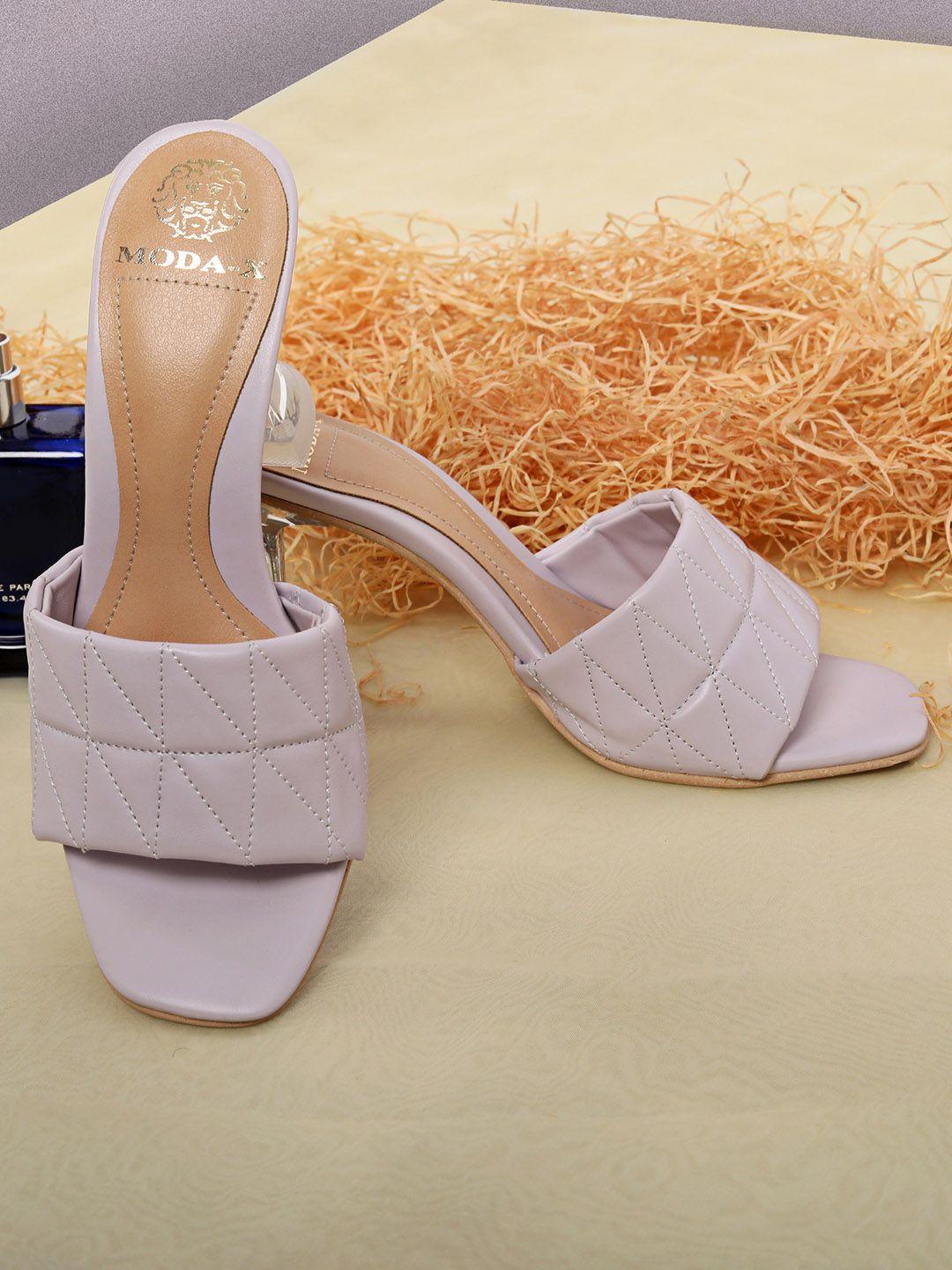 moda-x textured open back block heels