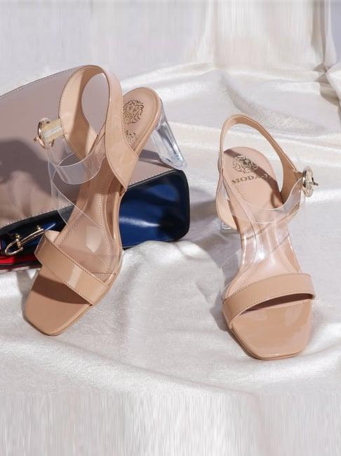 moda-x women's beige ankle strap sandals