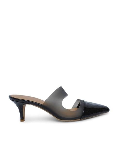 moda-x women's black mule sandals