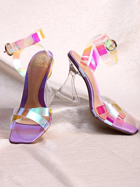 moda-x women's lavender ankle strap sandals
