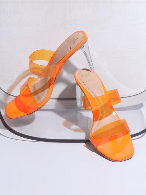 moda-x women's orange casual sandals