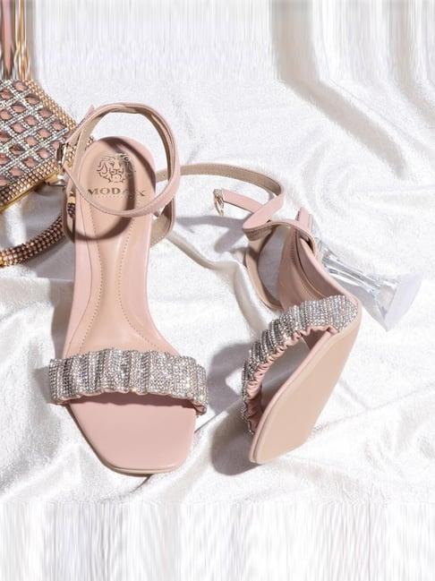 moda-x women's pink ankle strap sandals