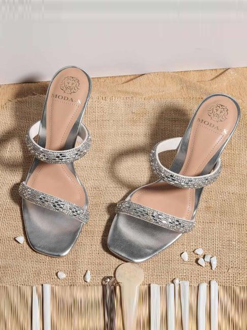 moda-x women's silver casual sandals
