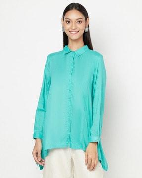 modal asymmetric shirt