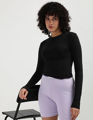 modal detail long sleeve top