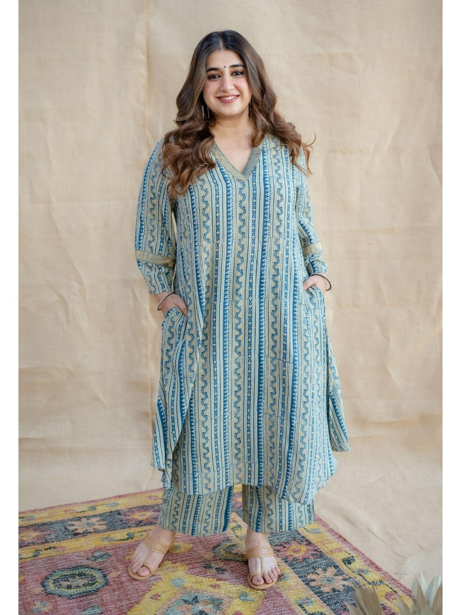 modal tissue ajrakh co-ord set of 2)