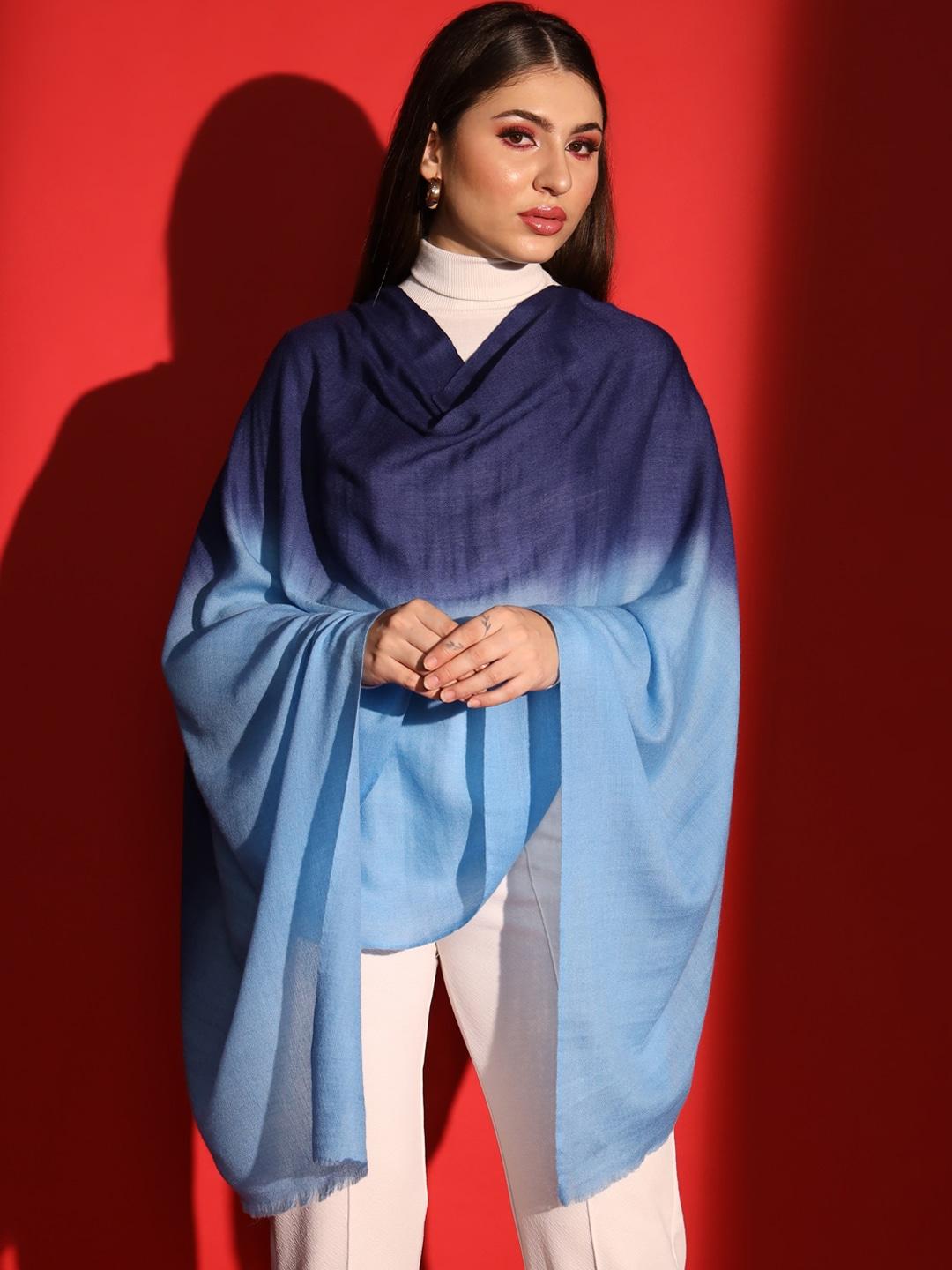 modarta women ombre dyed woollen cashmere shawl
