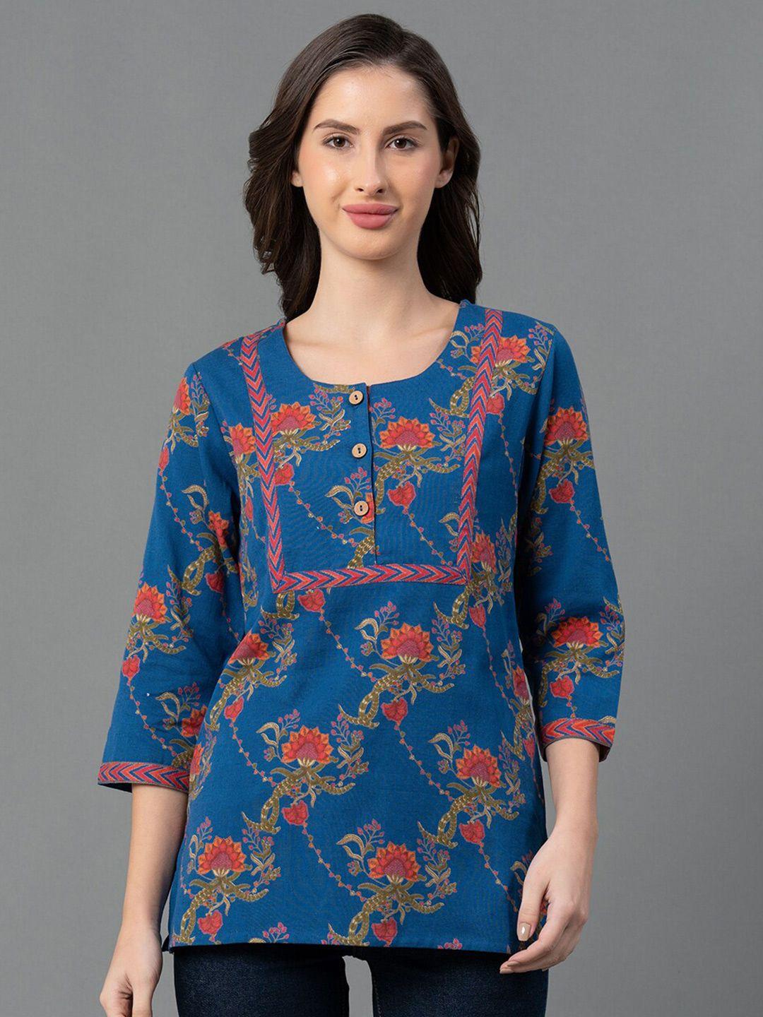 mode by red tape floral printed pure cotton top