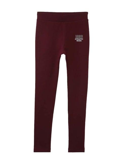 mode by red tape kids maroon mid rise jeggings