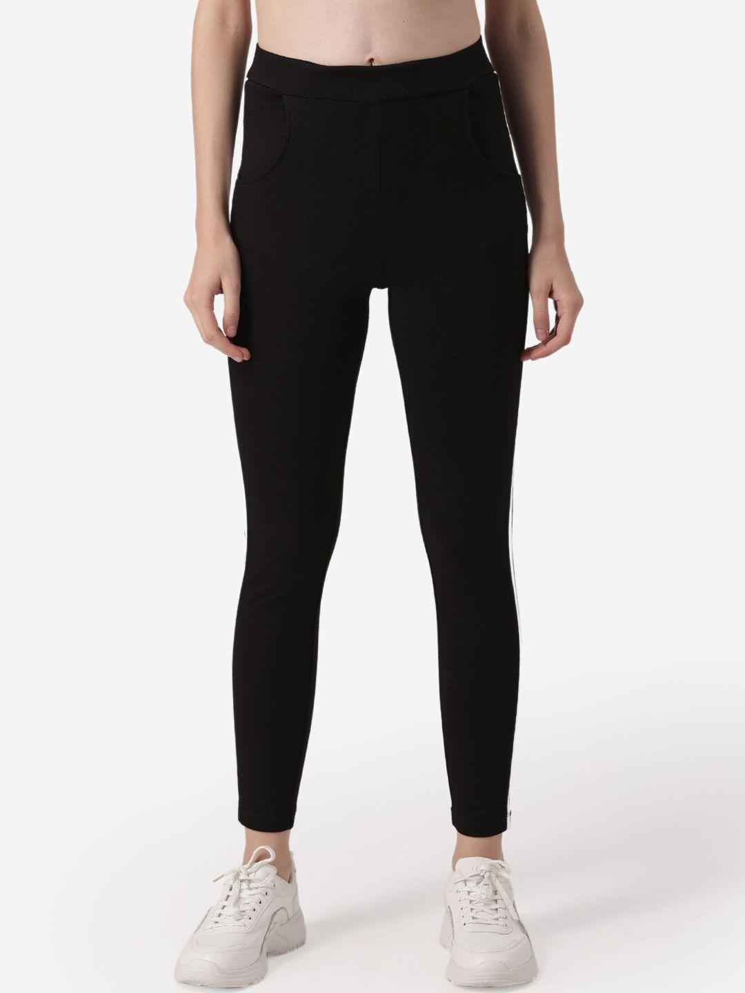 mode by red tape women black solid jeggings