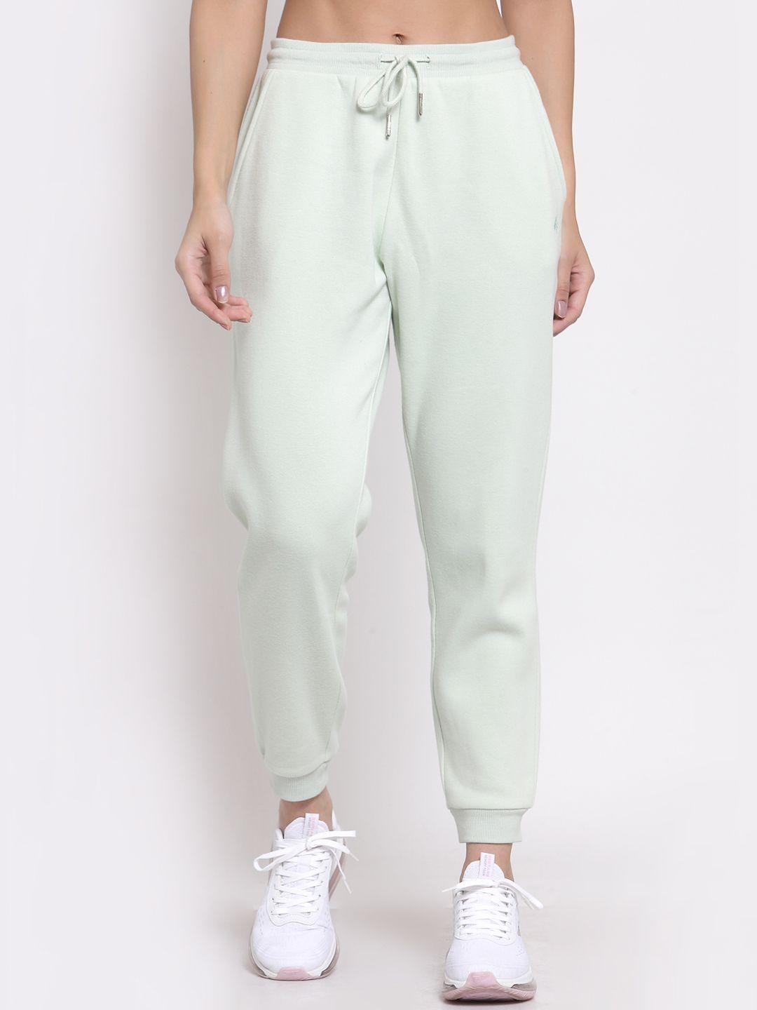 mode by red tape women green solid joggers