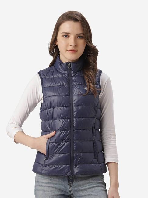 mode by red tape blue quilted jacket