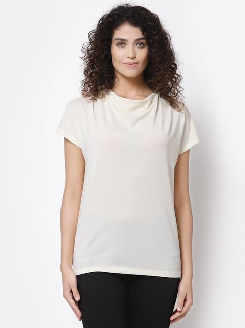 mode by red tape cream cowl neck top