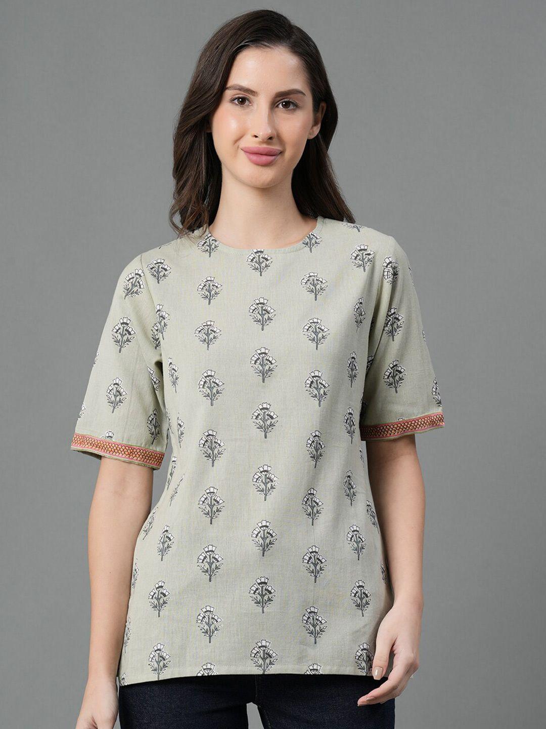 mode by red tape floral printed cotton top