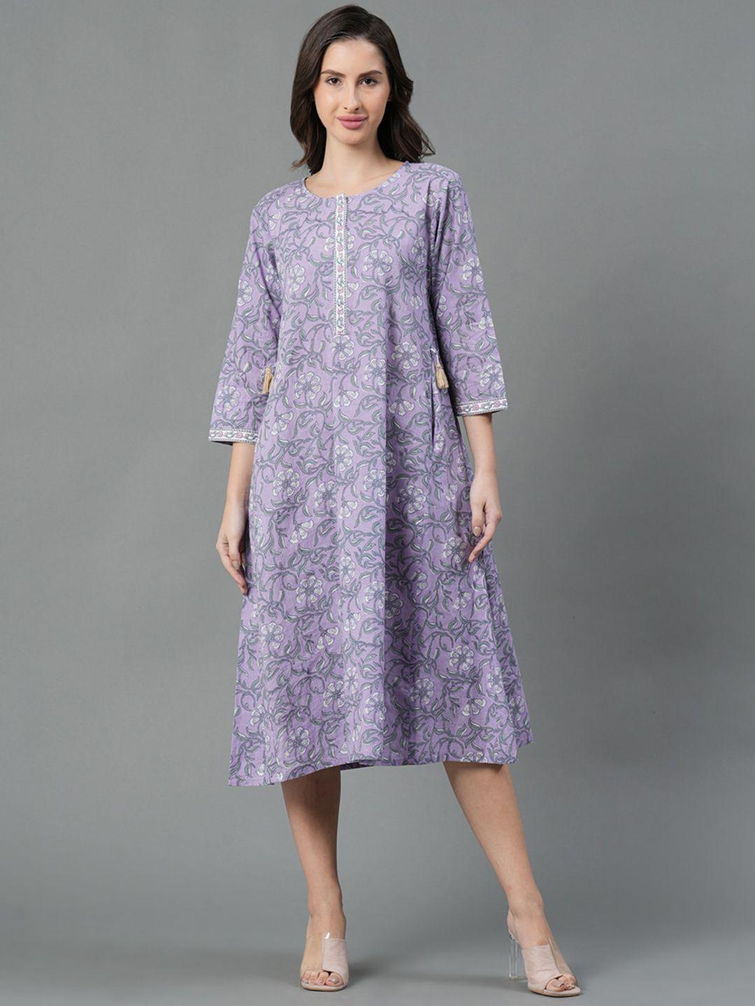 mode by red tape floral printed ethnic dress