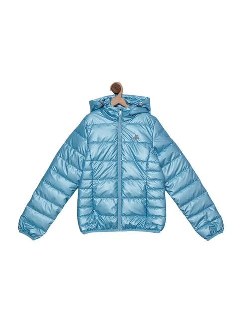 mode by red tape kids metallic blue quilted jacket