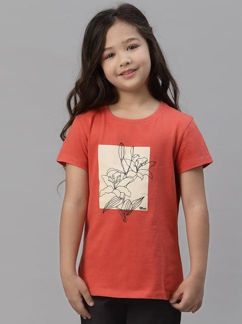 mode by red tape kids red cotton printed t-shirt