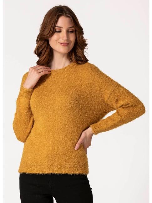 mode by red tape mustard full sleeves sweater