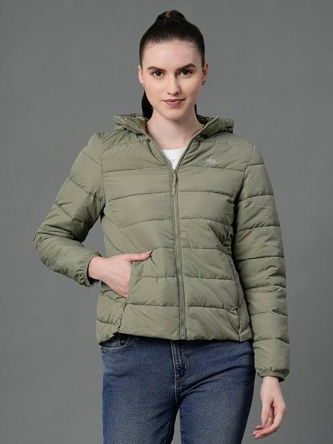 mode by red tape pastel green regular fit puffer jacket